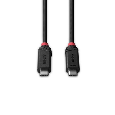 Lindy Black Line 37002 2m USB4 240W Cable, 24 pin USB-C (M) to 24 pin USB-C (M) image 4
