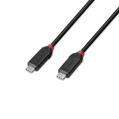 Lindy Black Line 37002 2m USB4 240W Cable, 24 pin USB-C (M) to 24 pin USB-C (M) image 5