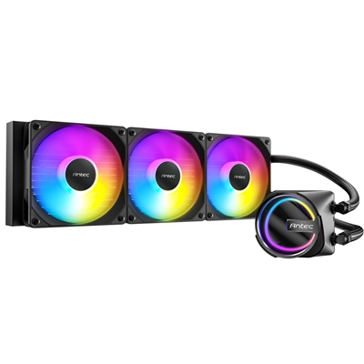 Antec Skeleton 360ARGB Liquid CPU Cooler, Universal Socket, Black, 360mm Radiator, PWM up tp 2000 RPMCooling Fans, Addressable RGB LED Lighting image 2