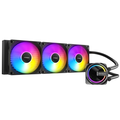 Antec Skeleton 360ARGB Liquid CPU Cooler, Universal Socket, Black, 360mm Radiator, PWM up tp 2000 RPMCooling Fans, Addressable RGB LED Lighting image 3