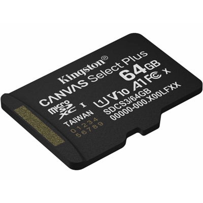 Kingston Canvas Select Plus  SDCS3/64GB 64GB Micro SD UHS-I (U1) Flash Card with Adapter image 2