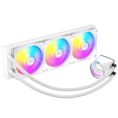 Antec Skeleton 360ARGB Liquid CPU Cooler, Universal Socket, White, 360mm Radiator, PWM up tp 2000 RPMCooling Fans, Addressable RGB LED Lighting image 4