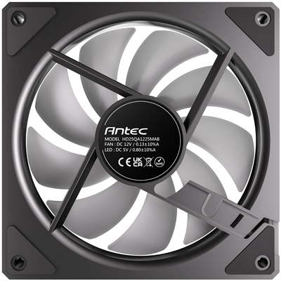 Antec Vision 120mm Reverse ARGB - 3 PK, Black, Up to 1500RPM, 37.2CFM Airflow, 27.5dB Max, 4-pin ARGB 3-pin image 4