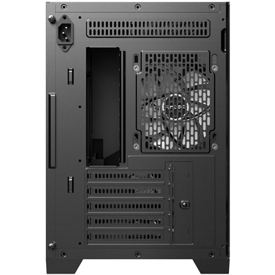 Antec FLUX M Mini Tower Gaming Case, 1 x USB Type-C / 1 x USB 3.0, Tempered Glass Side Window Panel, Vertical Airflow Design, 3 x Pre-Installed RGB LED Fans & 3 PWM Reverse Fans, Micro-ATX, ITX Compatible image 3