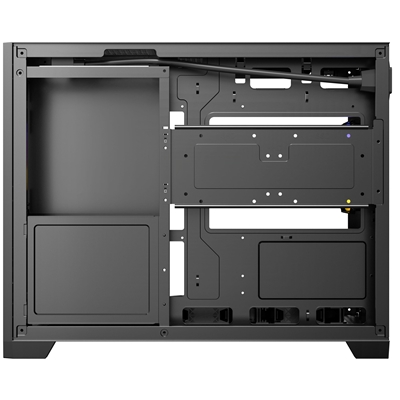 Antec FLUX M Mini Tower Gaming Case, 1 x USB Type-C / 1 x USB 3.0, Tempered Glass Side Window Panel, Vertical Airflow Design, 3 x Pre-Installed RGB LED Fans & 3 PWM Reverse Fans, Micro-ATX, ITX Compatible image 6