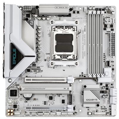 Gigabyte B850M Eagle WIFI6E ICE AMD AM5 Socket Motherboard, Micro ATX, 4x DDR5 Slots, 2x M.2 Sockets, Fitted I/O Shield, 2.5GbE LAN, Wi-Fi 6E, 2x DisplayPort / 1x HDMI Port image 2