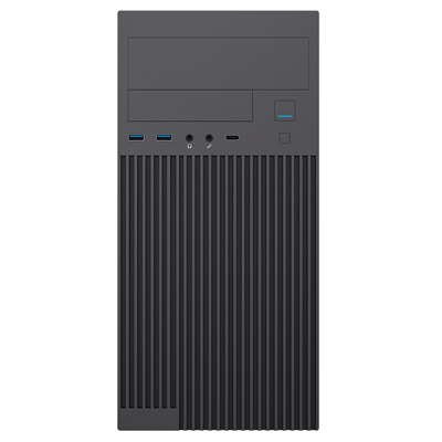 CiT Mentor Micro-ATX Office PC Case With USB Type C and 80mm Rear Black Fan Included image 2