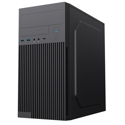 CiT Mentor Micro-ATX Office PC Case With USB Type C and 80mm Rear Black Fan Included image 3