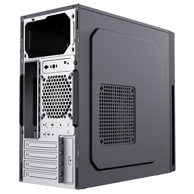 CiT Mentor Micro-ATX Office PC Case With USB Type C and 80mm Rear Black Fan Included image 6