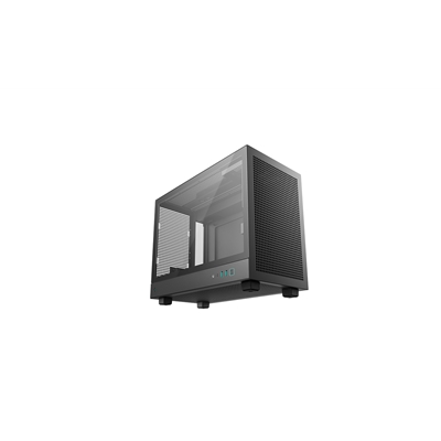DeepCool CH160 PLUS Micro-ATX Mini Tower PC Case, Tempered Glass, High-Airflow Mesh Design, USB-C & USB 3.0 Front I/O, Supports ATX PSU & 305mm GPU, Black image 2