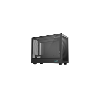 DeepCool CH160 PLUS Micro-ATX Mini Tower PC Case, Tempered Glass, High-Airflow Mesh Design, USB-C & USB 3.0 Front I/O, Supports ATX PSU & 305mm GPU, Black image 3