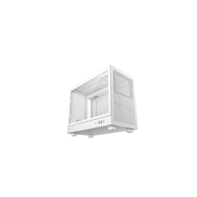DeepCool CH160 PLUS Micro-ATX Mini Tower PC Case, Tempered Glass, Mesh Airflow Design, 240mm Radiator Support, USB-C & USB 3.0 Front I/O, GPU up to 342mm, White image 2