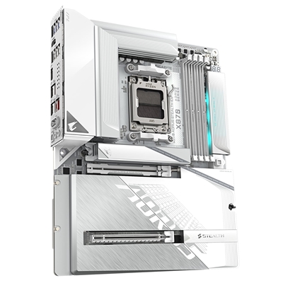Gigabyte X870 AORUS STEALTH ICE AMD AM5 Socket Motherboard, ATX, 4x DDR5 Slots, 4x M.2 Socket, 5GbE LAN, Wi-Fi 7, 1x HDMI Port / 2x USB-C (USB4) image 5