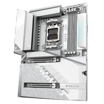 Gigabyte X870 AORUS STEALTH ICE AMD AM5 Socket Motherboard, ATX, 4x DDR5 Slots, 4x M.2 Socket, 5GbE LAN, Wi-Fi 7, 1x HDMI Port / 2x USB-C (USB4) image 6