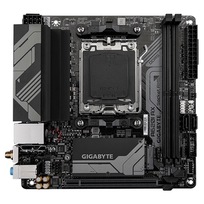 Gigabyte A620I AX (rev. 1.0) AMD AM5 Socket Motherboard, Mini-ITX, 2x DDR5 Slots, 1x M.2 Socket, 2.5GbE LAN, Wi-Fi 6E, 1 x DisplayPort / 1x HDMI Port image 2