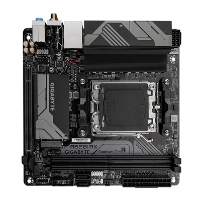 Gigabyte A620I AX (rev. 1.0) AMD AM5 Socket Motherboard, Mini-ITX, 2x DDR5 Slots, 1x M.2 Socket, 2.5GbE LAN, Wi-Fi 6E, 1 x DisplayPort / 1x HDMI Port image 4