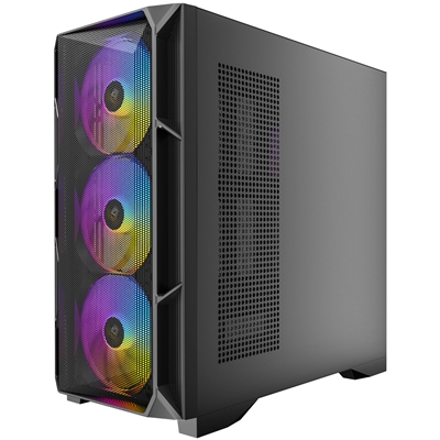 Antec AX1000 ARGB Mid-Tower Gaming PC Case, Full Mesh Front, Tempered Glass, Steel/Plastic,  4 x 120mm ARGB Fans, E-ATX, ATX/Micro-ATX/ITX Compatible image 4