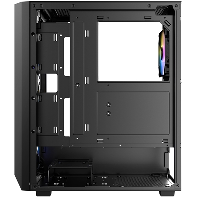 Antec AX67 ARGB Mid-Tower Gaming Case, 1 x USB 3.0 / 2 x USB 2.0, Tempered Glass Side Window Panel, High Airflow Mesh Front Panel, 4 x Pre-Installed ARGB LED Fans, ATX, Micro-ATX, ITX Compatible image 5