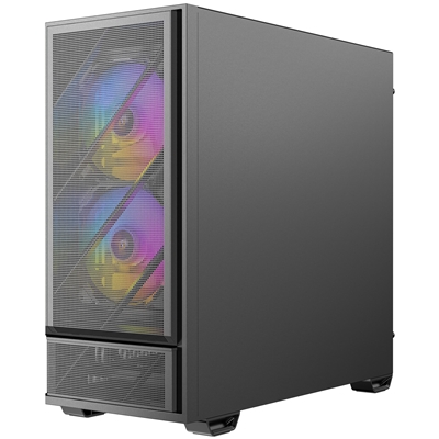 Antec P30 ARGB Mid-Tower Gaming Case, High-Airflow Design, Tempered Glass Side Panel, USB-C 10 Gb/s, Pre-Installed ARGB Fans (Black) image 4