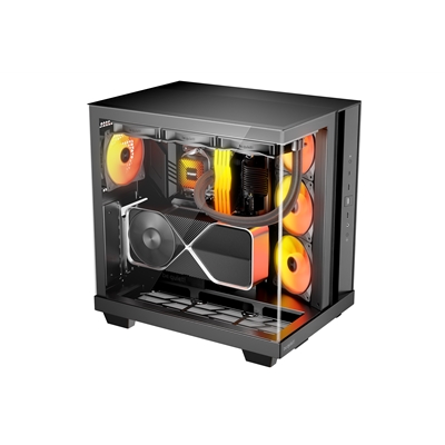 be quiet! Light Base 500 LX BGW85 Mid-Tower Case, Tempered Glass, 4 x ARGB Light Wings LX Fans, High Airflow ATX Case, USB-C 10Gbps, 400mm GPU Support, Vertical GPU Mount, Black image 6