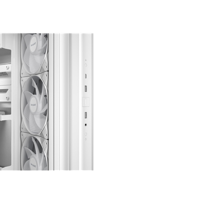 be quiet! Light Base 500 LX BGW86 White Mid-Tower Case, Tempered Glass, 4x ARGB Light Wings LX Fans, High Airflow ATX Case, USB-C 10 Gbps, 400 mm GPU Support, Vertical GPU Mount image 4