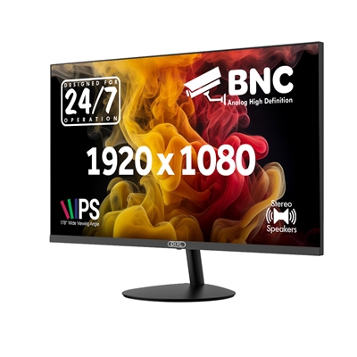 piXL 24-inch Full HD Energy Saving CCTV IPS Monitor for 24/7 use with BNC, HDMI & VGA Connections and CVBS, AHD, TVI & CVI Signal Support image 2