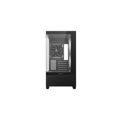 DeepCool CG380 3F Micro-ATX Gaming Case Black  Panoramic Tempered Glass Side Panel, Mesh Airflow Front, 3 Pre-Installed ARGB Fans, USB-C & USB-A Front I/O, Spacious SFF/mATX/ITX Build Support image 3