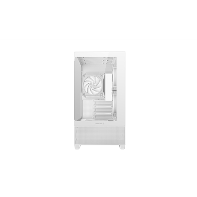 DeepCool CG380 3F Micro-ATX Gaming Case White  Panoramic Tempered Glass Side Panel, Mesh Airflow Front, 3 Pre-Installed ARGB Fans, USB-C & USB-A Front I/O, Spacious SFF/mATX/ITX Build Support image 3