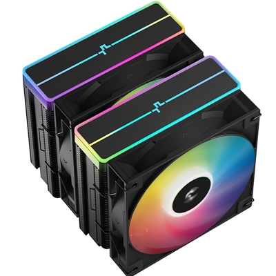 DeepCool AG620 BK ARGB V2 Dual-Tower CPU Air Cooler with 120mm ARGB Fans, Compatible with Intel LGA 1851/1700/1200/115x & AMD AM5/AM4, High-Performance Quiet Cooling, Matte Black image 3