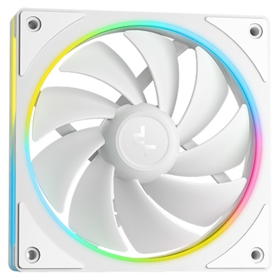 DeepCool LM240 White Liquid CPU Cooler with 2.4" IPS Display, 240mm AIO, Dual 120mm ARGB Fans, Anti-Leak Technology, PWM Pump, Intel LGA 1851/1700 & AMD AM5 Compatible, White image 4