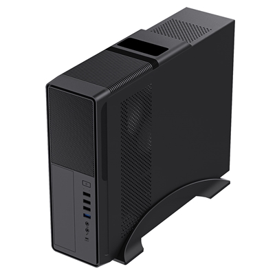 CiT S014C Black Slim Micro ATX/ITX Desktop Case with 300W Power Supply, USB 2.0, USB 3.0 Type-A & Type-C Ports image 6
