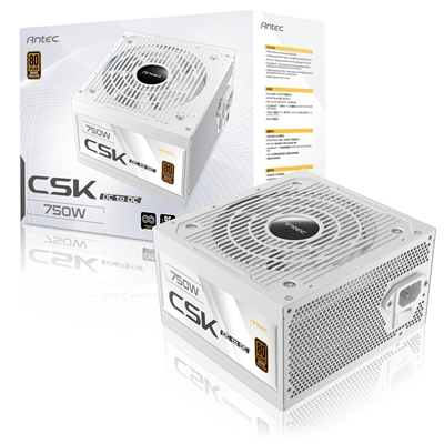 Antec CSK DC 750W PSU, White, 80+ Bronze, Fully Wired, Antec's 5-year warranty image 5