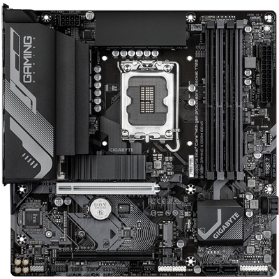Gigabyte B760M GAMING X DDR4 GEN5 Intel 1700 Socket Motherboard, Micro-ATX, 4x DDR4 Slots, 2x M.2 Sockets, Fitted I/O Shield, 2.5GbE LAN, 1x DisplayPort / 1x HDMI Port image 2