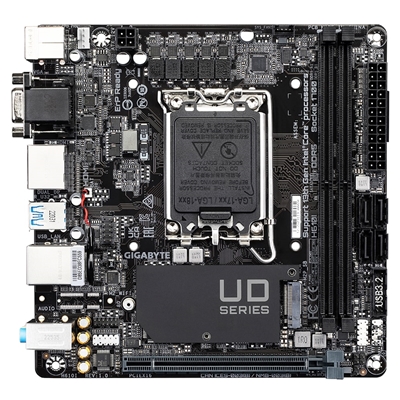 Gigabyte H610I Intel 1700 Socket Motherboard, Mini-ITX, 2x DDR5 Slots, 1x M.2 Socket, GbE LAN, 1x D-Sub / 2x DisplayPort / 1x HDMI Port image 2