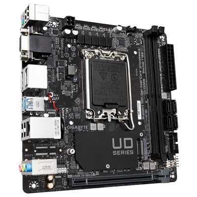 Gigabyte H610I Intel 1700 Socket Motherboard, Mini-ITX, 2x DDR5 Slots, 1x M.2 Socket, GbE LAN, 1x D-Sub / 2x DisplayPort / 1x HDMI Port image 3