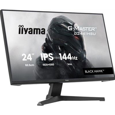 iiyama G-Master Black Hawk gaming monitor G2441HSU-B1 24" Black, IPS, Ultra Slim Bezel, Full HD, 144Hz, 1ms, FreeSync, HDMI, Display Port, USB Hub image 3