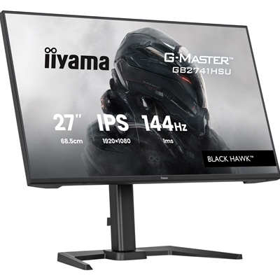 iiyama G-Master Black Hawk gaming monitor GB2741HSU-B1 27" Black, Height Adjustable, IPS, Ultra Slim Bezel, Full HD, 144Hz, 1ms, FreeSync, HDMI, Display Port, USB Hub image 3