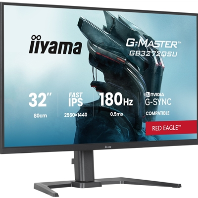 iiyama G-Master Red Eagle gaming monitor GB3272QSU-B1 32" Black, 2560 x 1440, 0.5ms, 180hz, Nvidia G-Sync, HDMI, DisplayPort, Height Adjustable, PIP and PBP image 2