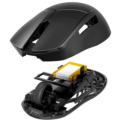 be quiet! Dark Perk Ergo Lightweight Ergonomic 32000dpi Wireless Gaming Mouse with 2.4GHz Wireless, PixArt PAW3950 Sensor, 110 Hours Battery Life & 8000 Hz Polling Rate image 6