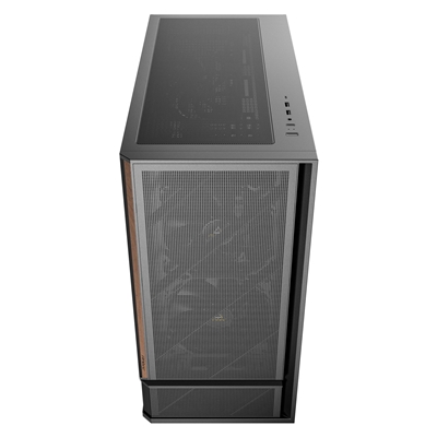 Antec P30 Air Mid-Tower Gaming Case, 1 x USB Type-C / 2 x USB 3.0, Tempered Glass Side Window Panel, Large Mesh Front with Premier Wood Accents, 3 x Pre-Installed PWM Fans, ATX, Micro-ATX , ITX Compatible image 3