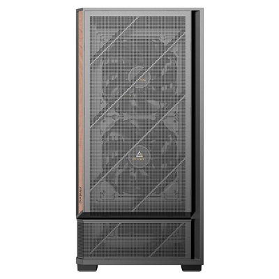 Antec P30 Air Mid-Tower Gaming Case, 1 x USB Type-C / 2 x USB 3.0, Tempered Glass Side Window Panel, Large Mesh Front with Premier Wood Accents, 3 x Pre-Installed PWM Fans, ATX, Micro-ATX , ITX Compatible image 5