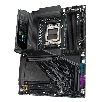 Gigabyte X870E AORUS ELITE X3D AMD AM5 Socket Motherboard, ATX, 4x DDR5 Slots, 4x M.2 Sockets, Fitted I/O Shield, 5GbE LAN, Wi-Fi 7, 1x HDMI Port / 2x USB-C (USB4) image 4