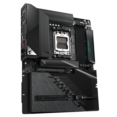 Gigabyte X870 AORUS STEALTH AMD AM5 Socket Motherboard, ATX, 4x DDR5 Slots, 4x M.2 Socket, 5GbE LAN, Wi-Fi 7, 1x HDMI Port / 2x USB-C (USB4) image 3
