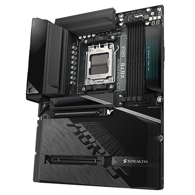 Gigabyte X870 AORUS STEALTH AMD AM5 Socket Motherboard, ATX, 4x DDR5 Slots, 4x M.2 Socket, 5GbE LAN, Wi-Fi 7, 1x HDMI Port / 2x USB-C (USB4) image 4