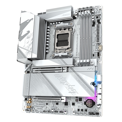 Gigabyte X870 AORUS ELITE X3D ICE AMD AM5 Socket Motherboard, ATX, 4x DDR5 Slots, 4x M.2 Socket, 5GbE LAN, Wi-Fi 7, 1x HDMI Port / 2x USB-C (USB4) image 4