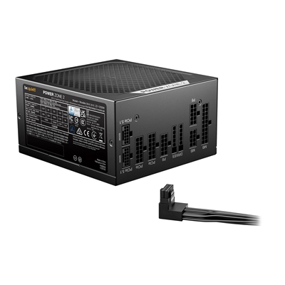 be quiet! Power Zone 2, 1200W, Semi-passive zero-RPM cooling, 2 x 90' angled 12V-2x6 connectors and PCIe 5.1/ATX 3.1 compatibility, 10-year manufacturer's warranty. image 2