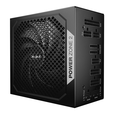 be quiet! Power Zone 2, 1200W, Semi-passive zero-RPM cooling, 2 x 90' angled 12V-2x6 connectors and PCIe 5.1/ATX 3.1 compatibility, 10-year manufacturer's warranty. image 4