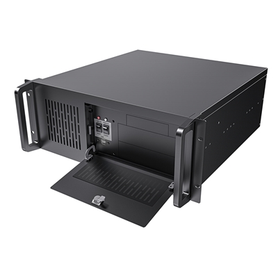 CiT 4U Rackmount Server Case 500mm, Heavy-Duty Industrial Chassis with Lockable Front Door, Supports ATX/mATX, 8x Internal HDD Bays for Massive Storage, Black image 4