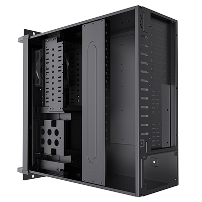 CiT 4U Rackmount Server Case 500mm, Heavy-Duty Industrial Chassis with Lockable Front Door, Supports ATX/mATX, 8x Internal HDD Bays for Massive Storage, Black image 6