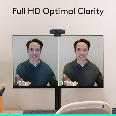 Logitech C920S HD Pro Webcam, Full HD 1080p/30fps Video Calling, Clear Stereo Audio, HD Light Correction, Privacy Shutter, Streaming, Works With Skype,Zoom,FaceTime - Black image 3